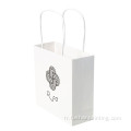 Package de sac en papier blanc de la peau de soins simples